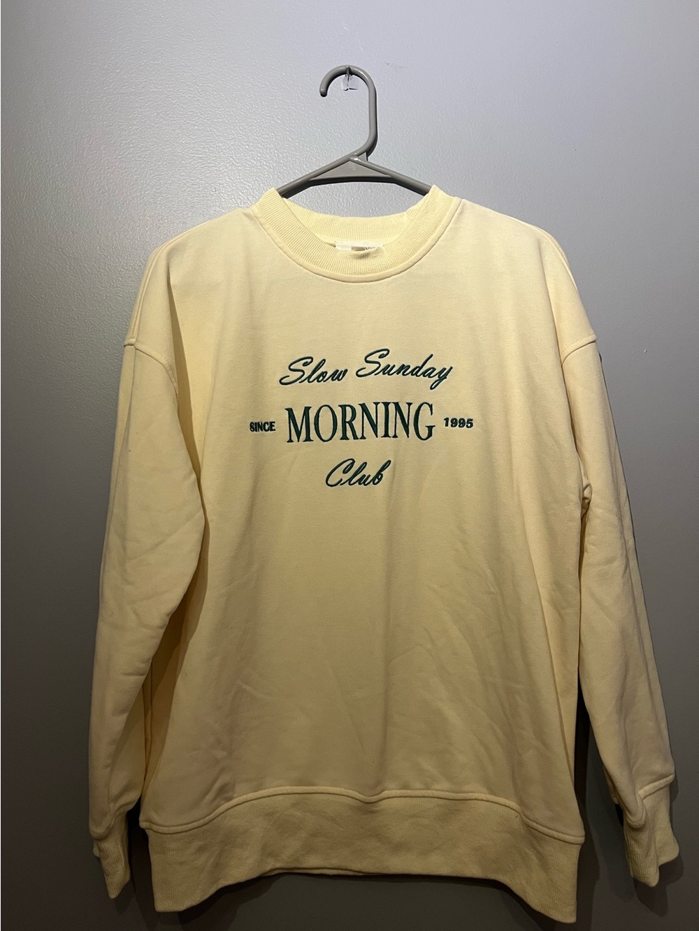 Cream 'Morning Club' Crewneck Sweatshirt